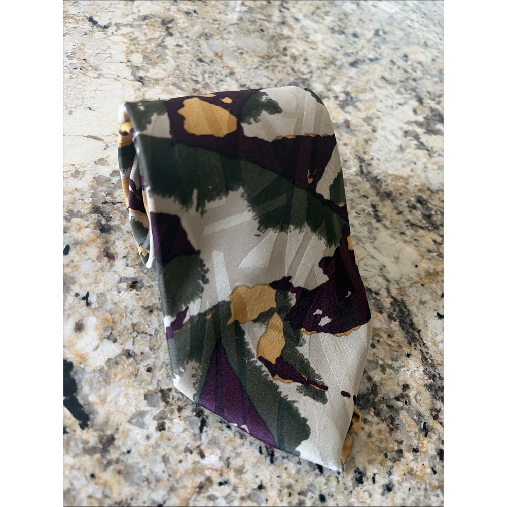 Florenzi Abstract Geometric Necktie Mens Size OS Multi Color Vintage 90s Artsy